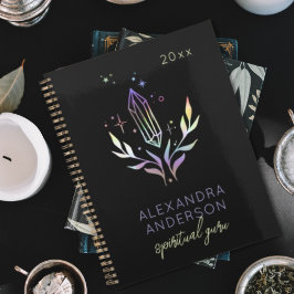 Black Mystical Holographic Spiritual Crystals Planer