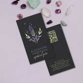 Black Mystical Holographic Spiritual Crystals Visitenkarte