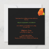 Black n Red Floral 50. Golden Wedding Jubiläum Einladung (Rückseite)