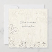 Black 'n White Damask (pink) Einladung zur Hochzei (Rückseite)