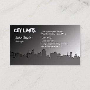 Black N White Gebäude Business Card Visitenkarte