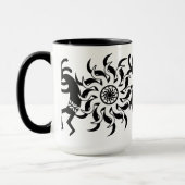 Black N White Southwest Kokopelli Tribal Sun Tasse (Links)