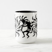 Black N White Southwest Kokopelli Tribal Sun Tasse (Zentrum)