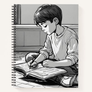 Black N White Study SPIRAL Notebook Notizblock