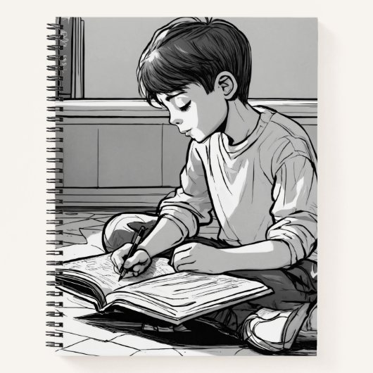 Black N White Study SPIRAL Notebook Notizblock (Vorderseite)