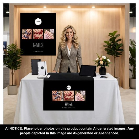 Black Nails Studio Foto Collage Messe Wandteppich