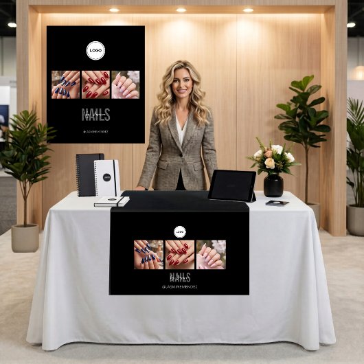 Black Nails Studio Foto Collage Messe Wandteppich