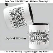 Black Name Hidden Message Trendy Tasse 121B Modern