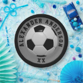 Black Name und Jersey Personalize Pappteller (Party)