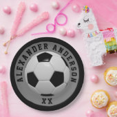 Black Name und Jersey Personalize Pappteller (Party)