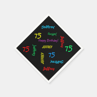 Black Napkins, 75. Geburtstagspartei, wiederholt N Serviette