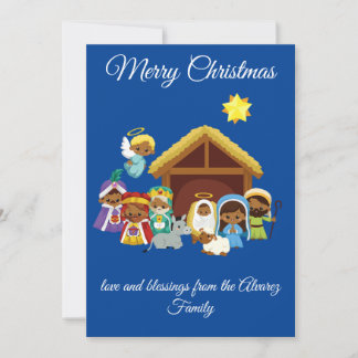 Black Nativity Christmas Card Feiertagskarte