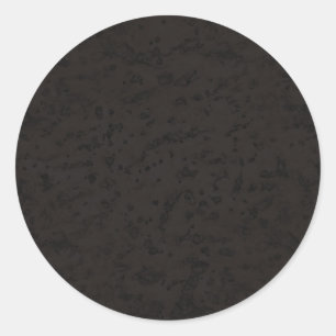 Black Natural Cork Bark Look Holzkörner Runder Aufkleber