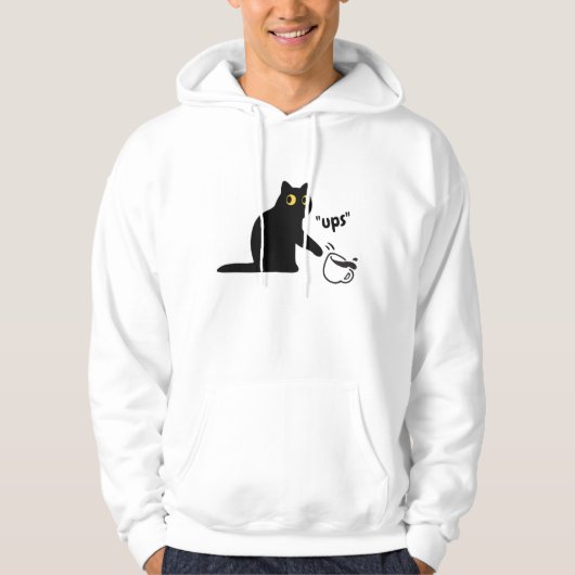 Black naughty Cat Hoodie (Vorderseite)