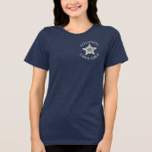 Black & Navy Blue Moderne Matching Family Vacation Tri-Blend Shirt (Vorderseite)