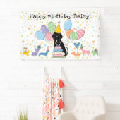 Black Neapolitan Mastiff Dog Birthday Banner (Insitu)