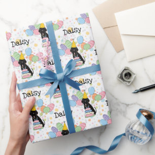 Black Neapolitan Mastiff Dog Birthday Geschenkpapier