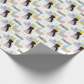 Black Neapolitan Mastiff Dog Birthday Geschenkpapier (Ecke)