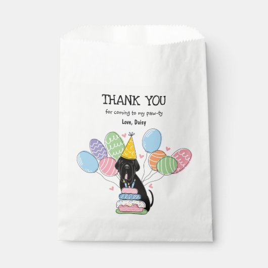 Black Neapolitan Mastiff Dog Geschenktütchen (Vorderseite)