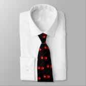 Black Neck Tie mit Red Cherry oder wählen Sie Farb Krawatte (Gebunden)