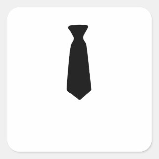 Black Necktie Quadratischer Aufkleber