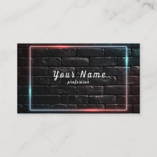Black Neon Business Card Visitenkarte