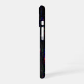 Black Neon Digital Glitch iPhone 16 Hülle (Linke Seite)