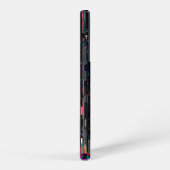 Black Neon Digital Glitch Samsung Galaxy Hülle (Rechte Seite)