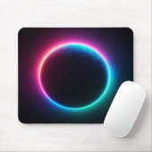 Black Neon Moon Mousepad (Mit Mouse)