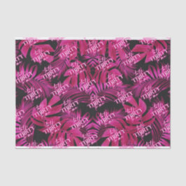 Black Neon Pink Talk Thirty to Me 30th Birthday Seidenpapier
