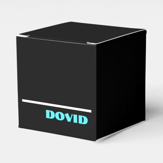 Black Neon Upsherin Gunst Box Geschenkschachtel (Vorderseite)