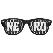 Black Nerd Geek Loner Partybrille (Vorderseite)