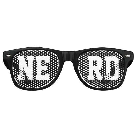 Black Nerd Geek Loner Partybrille (Vorderseite)