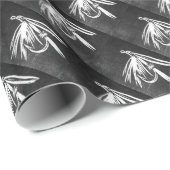 "Black Net Fly" Foreut Fly Wrapping Paper Geschenkpapier (Rolleneckpunkt)