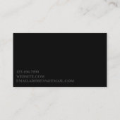 Black Neutral Tone Visitenkarte (Rückseite)