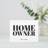 Black New Homeeigner Real Anwesen Postkarte (Stehend Vorderseite)