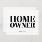 Black New Homeeigner Real Anwesen Postkarte (Vorne/Hinten)