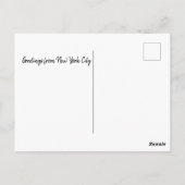 Black New York City I LIEBE YOU Big Apple Postkarte (Rückseite)