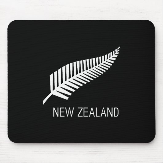 Black New Zealand Fern Shirt Mens Black Nz Gift Pr Mousepad (Vorne)