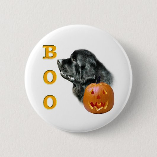 Black Newfundland Boo - Button (Vorderseite)