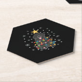 Black Newfundland Dog Christmas Tree Class Untersetzer (angewinkelt)