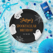 Black Niedlich Ghost Spooky Halloween Geburtstag Pappteller (Party)