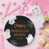 Black Niedlich Ghost Spooky Halloween Geburtstag Pappteller (Party)