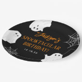 Black Niedlich Ghost Spooky Halloween Geburtstag Pappteller (Schrägansicht)
