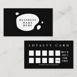 Black Niedlich Minimalistisch Salon Coffee Shop Treuekarte