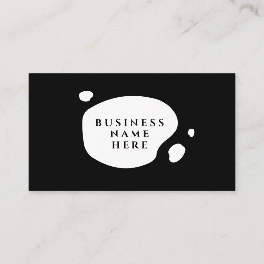 Black Niedlich Minimalistisch Salon Coffee Shop Treuekarte (Vorderseite)