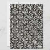 Black Night Damask Foto Einladung der Einsatzparte (Rückseite)