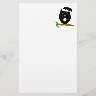 Black Night Owl Design Briefpapier