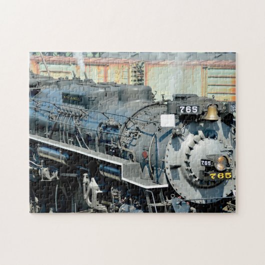 Black Nikel Plate Road 765 Dampflokomotive Train Puzzle (Horizontal)