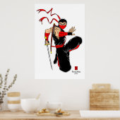 Black Ninja Poster (Küche)